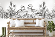 Happy Easter (cute animals), an Animal Illustration by Elena_Sedova (Thumbnail 4 of 14)