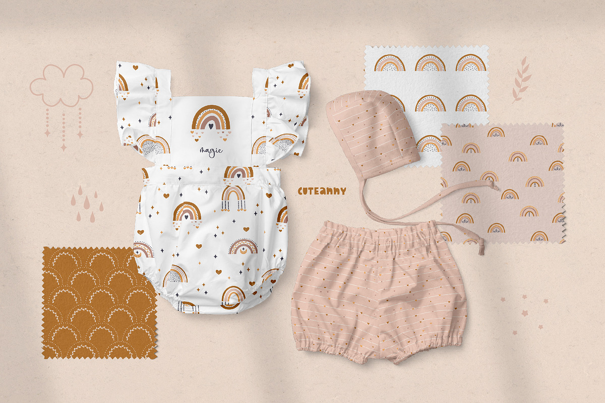 Bohemian Dreams - Clipart & Patterns, an Object Graphic by Cuteanny Design (Photo 9 of 10)