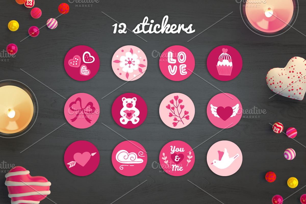 Valentine Elements, a Pattern Graphic by miumiu (Photo 3 of 5)