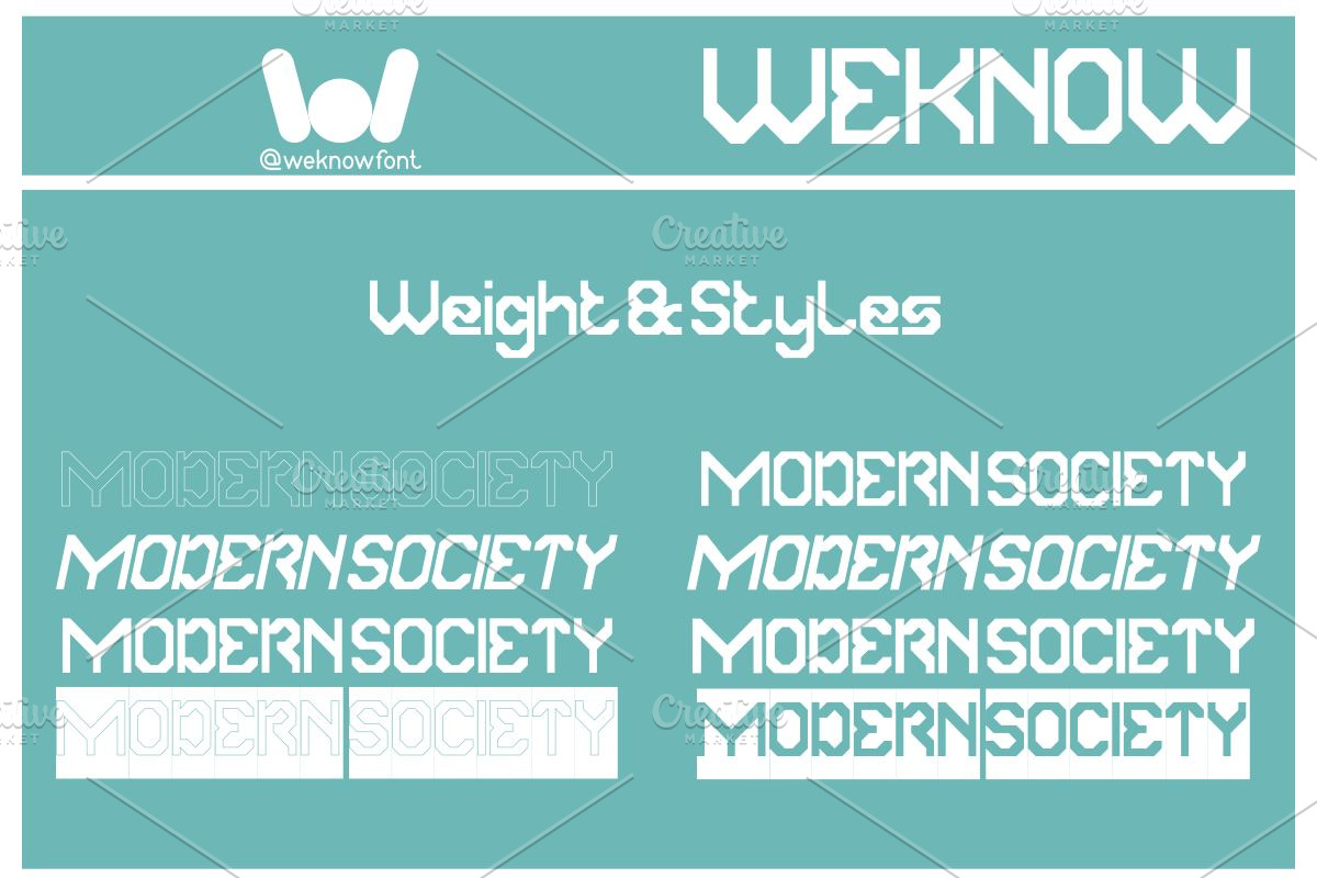 Modern Society font, a Font by weknow (Photo 7 of 8)