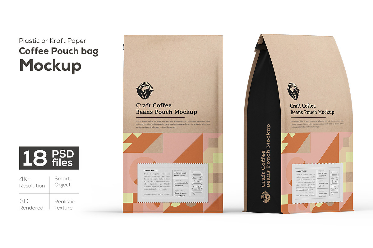 Food or Coffee Pouch Bag Mockup, a Cups & Container Mockup by Ram Studio LLC (Photo 1 of 23)