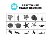 Sealife Procreate Patterns & Stamps, a Brush Add-On by BrushBoy (Thumbnail 2 of 4)