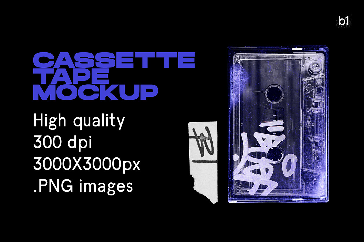Cassette Tape Vintage Mockup, a Product Mockup by Bolderaja1 Studio (Photo 3 of 13)
