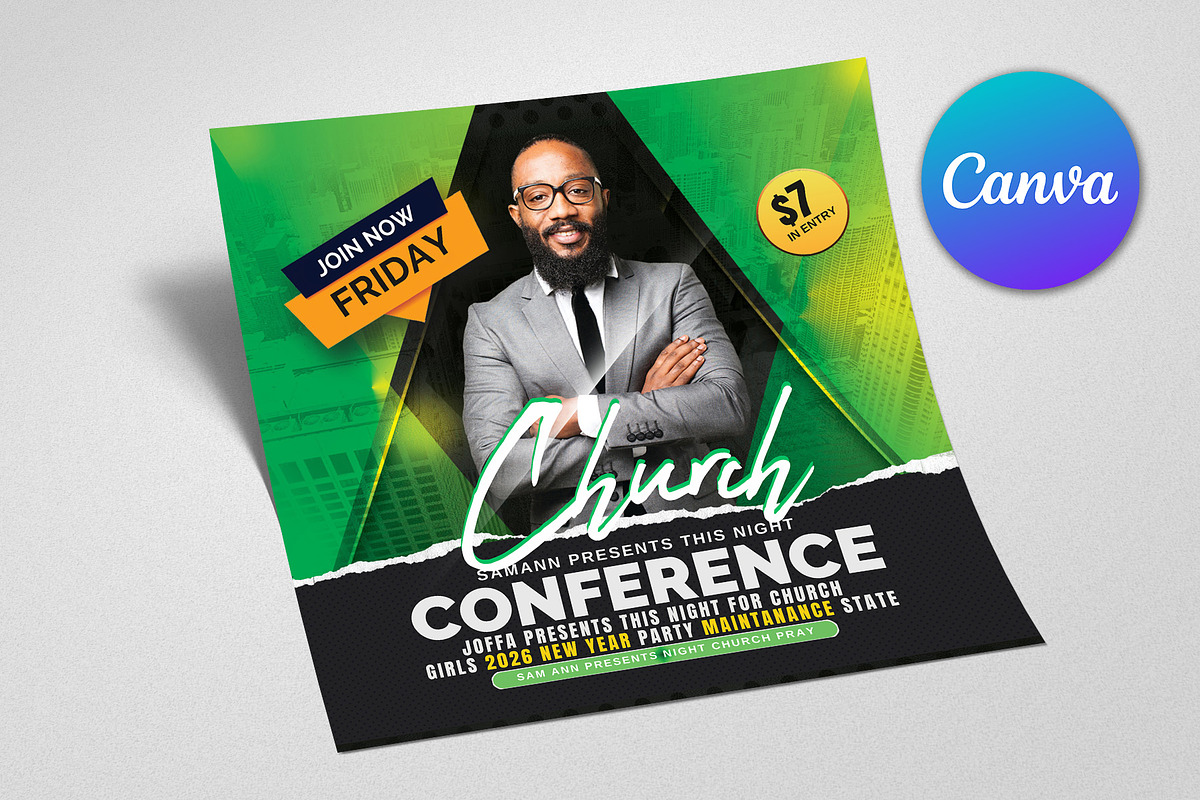 Church Conference Flyer | Canva Flye, a Social Media Template by Business Flyers (Photo 2 of 2)