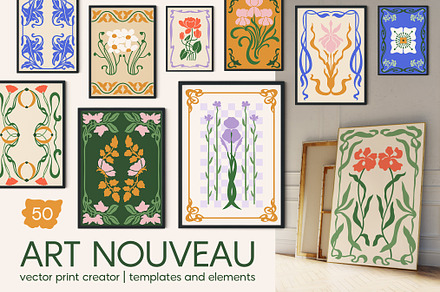 Art Nouveau Vector Poster Creator, an Object Graphic by ArtFM