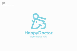 Happy doctor logo