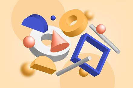 3d Shapes Background, an Object 3D Model by JackArt