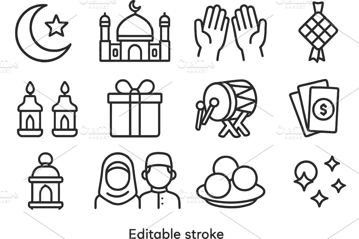 Collection of vector line icons, a Person Illustration by ZinetroN