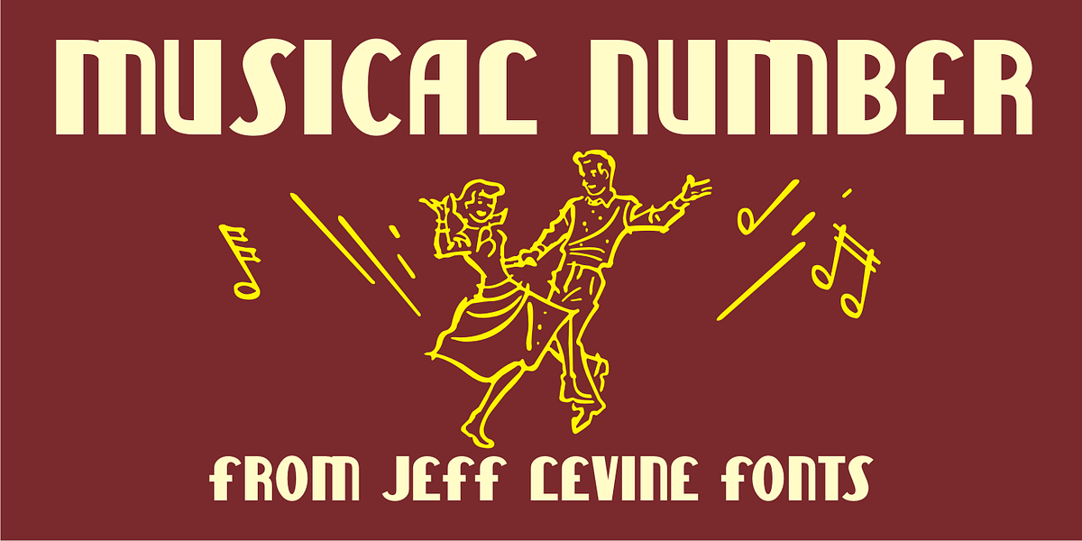 Musical Number JNL, a Sans Serif Font by Jeff Levine Fonts