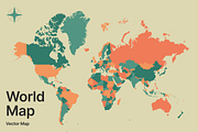 World Vector Map, a Graphic by Ben Buysse (Thumbnail 1 of 5)