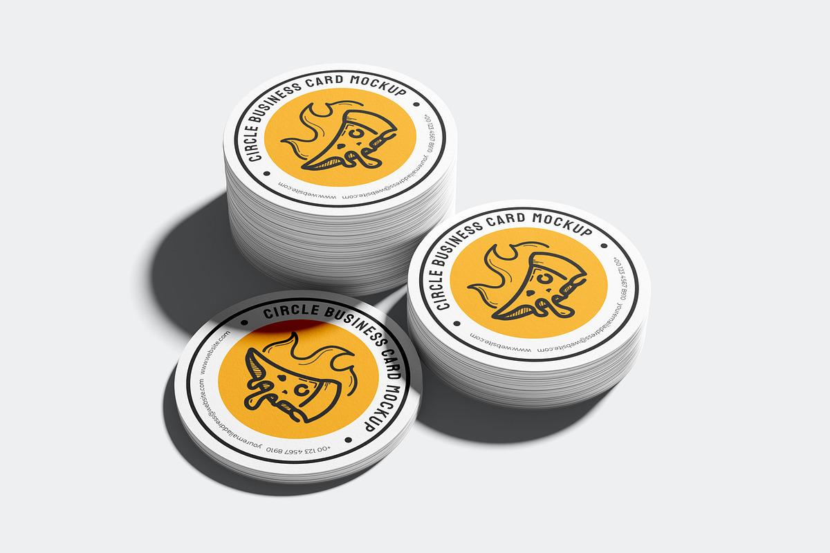 Circle Business Card Mockup, an Advertising Mockup by Rizky Audymas (Photo 4 of 8)