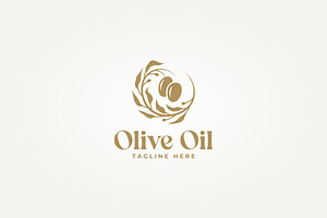 unique circle olive branch icon logo, a Branding & Logo Template by Blazybone