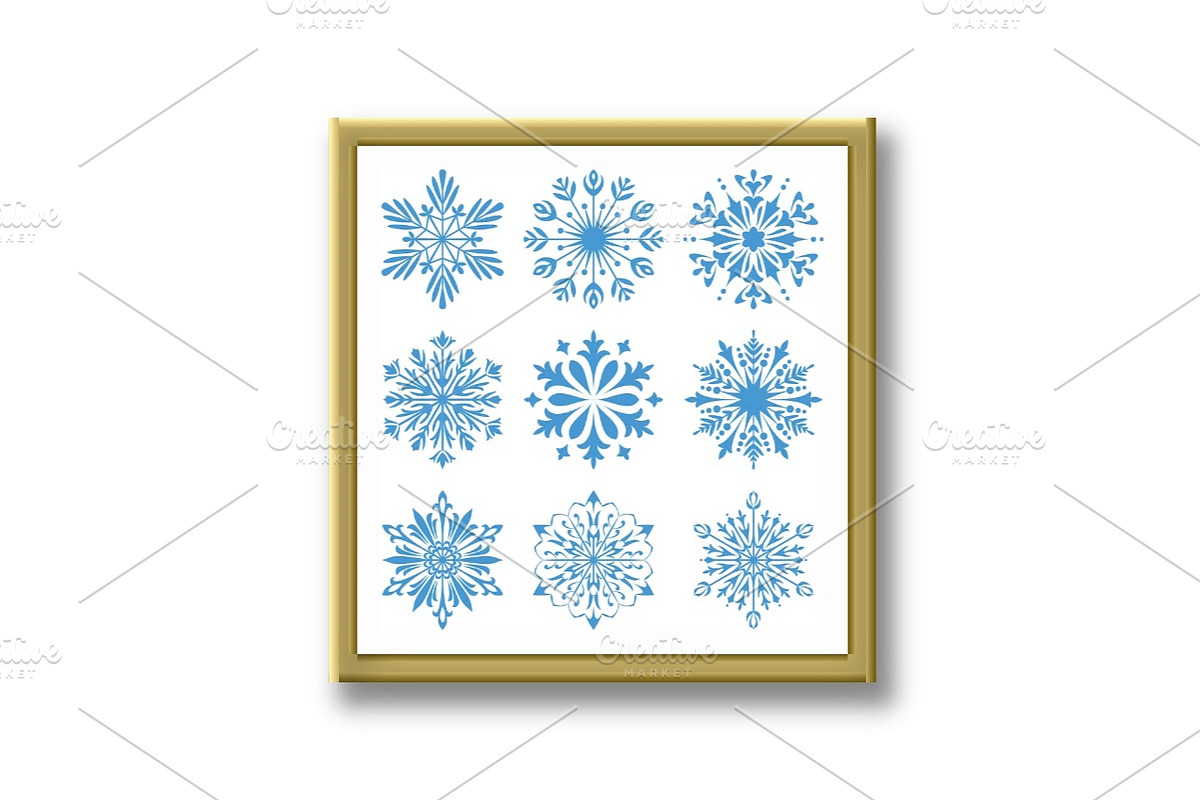 Snowflakes icon collection, an Outline Icon by RODINA (Photo 3 of 3)