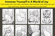 Kawaii Cat Coloring Pages for Adult, a Brochure Template by LA Design (Thumbnail 3 of 10)