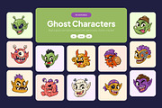 25 Animated Ghost Illustration, a Seasonal Illustration by Brickclay (Thumbnail 1 of 4)