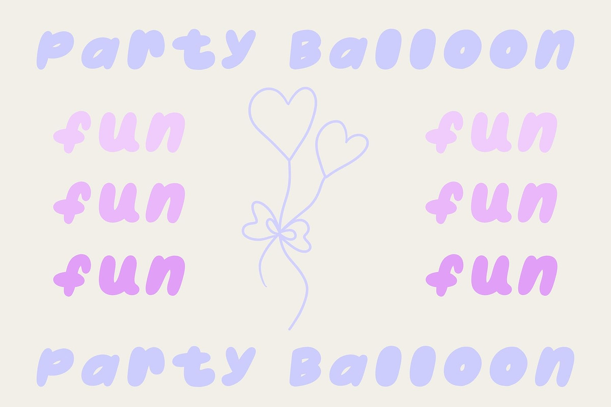 Party Balloon Bubble Font, a Handwritten Font by Eryn Rose Design (Photo 9 of 13)