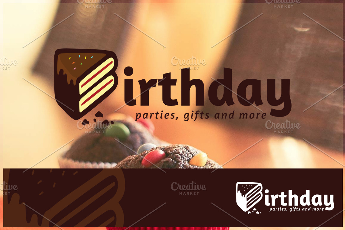 Birthday Cake Logo Template, a Branding & Logo Template by Zlaws (Photo 2 of 5)