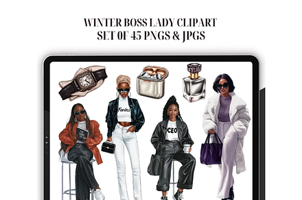 Black Women Boss Lady Clipart
