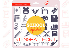 School Alphabet - Dingbat Font