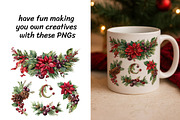 Watercolor Christmas Garland Clipart, a Decorative Illustration by InkyQueenArt (Thumbnail 3 of 5)