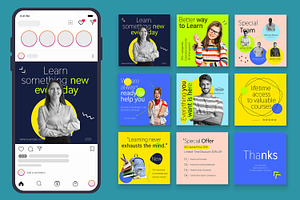 Learning Social Media Post Layout, an UI Kit Template by CreativeShaper