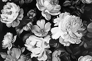 Vintage Black White Flowers, a Background Graphic by Printable Treasure (Thumbnail 8 of 8)