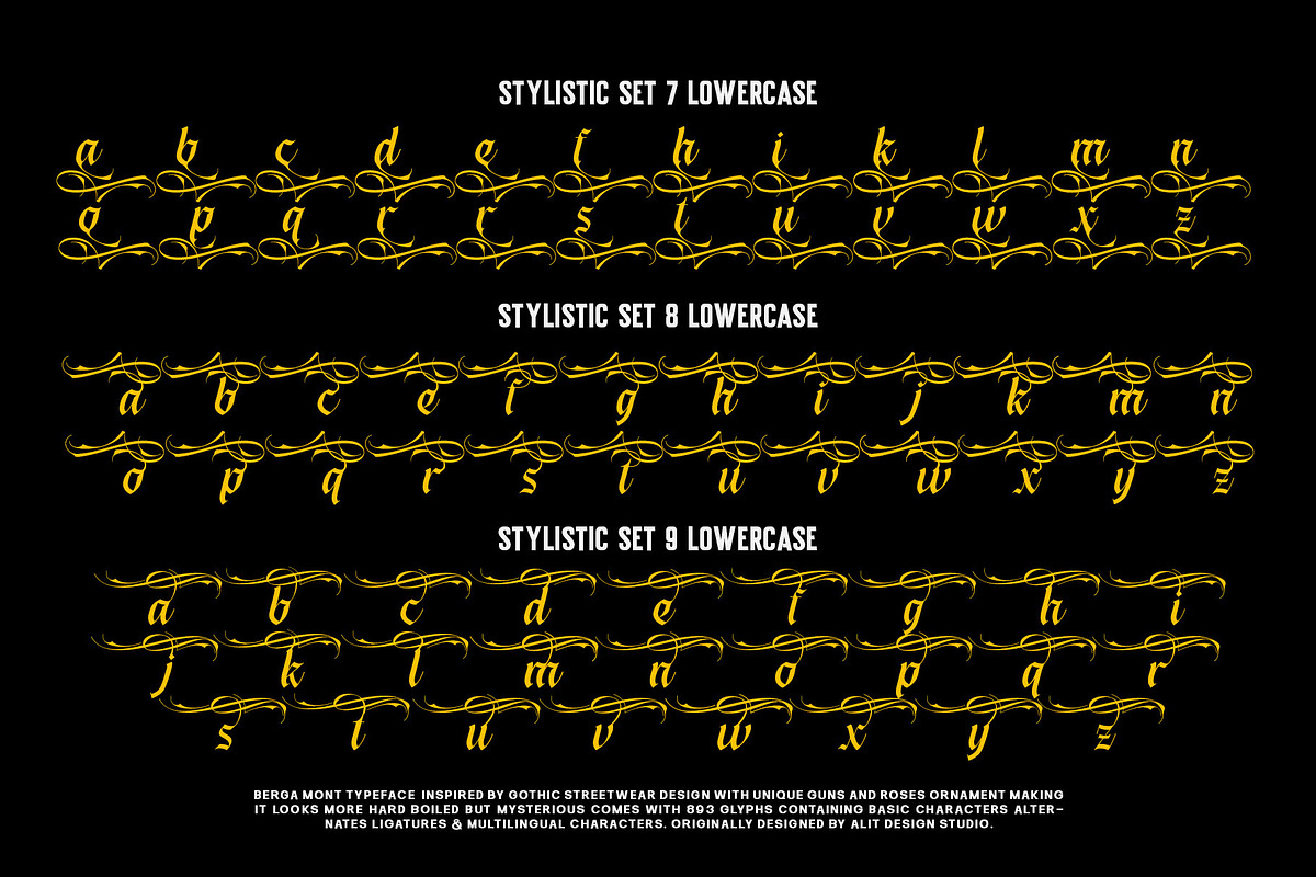 Berga Mont Typeface, a Blackletter Font by alit design (Photo 13 of 17)