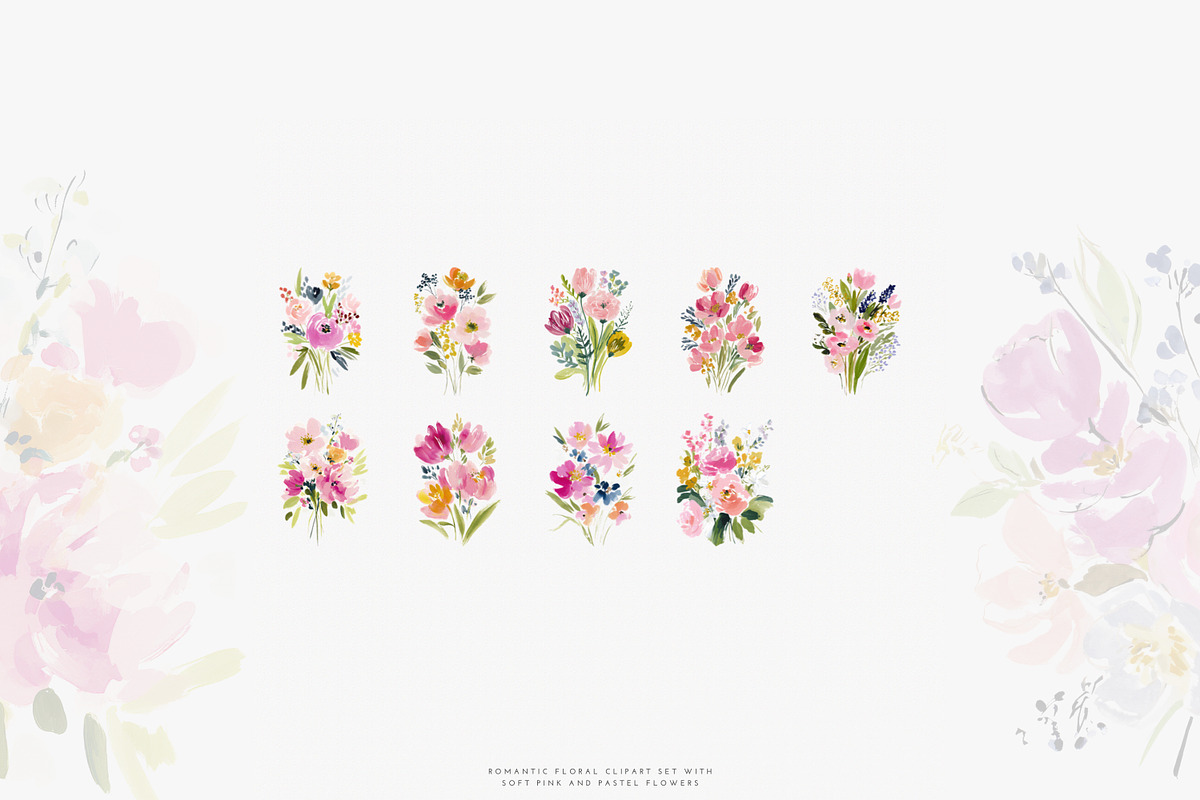 summer garden watercolor florals, a Decorative Illustration by Patishop Art (Photo 10 of 10)