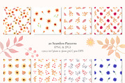 Autumn Watercolor Clipart & Patterns, a Decorative Illustration by Nadia Semyroz (Thumbnail 7 of 19)