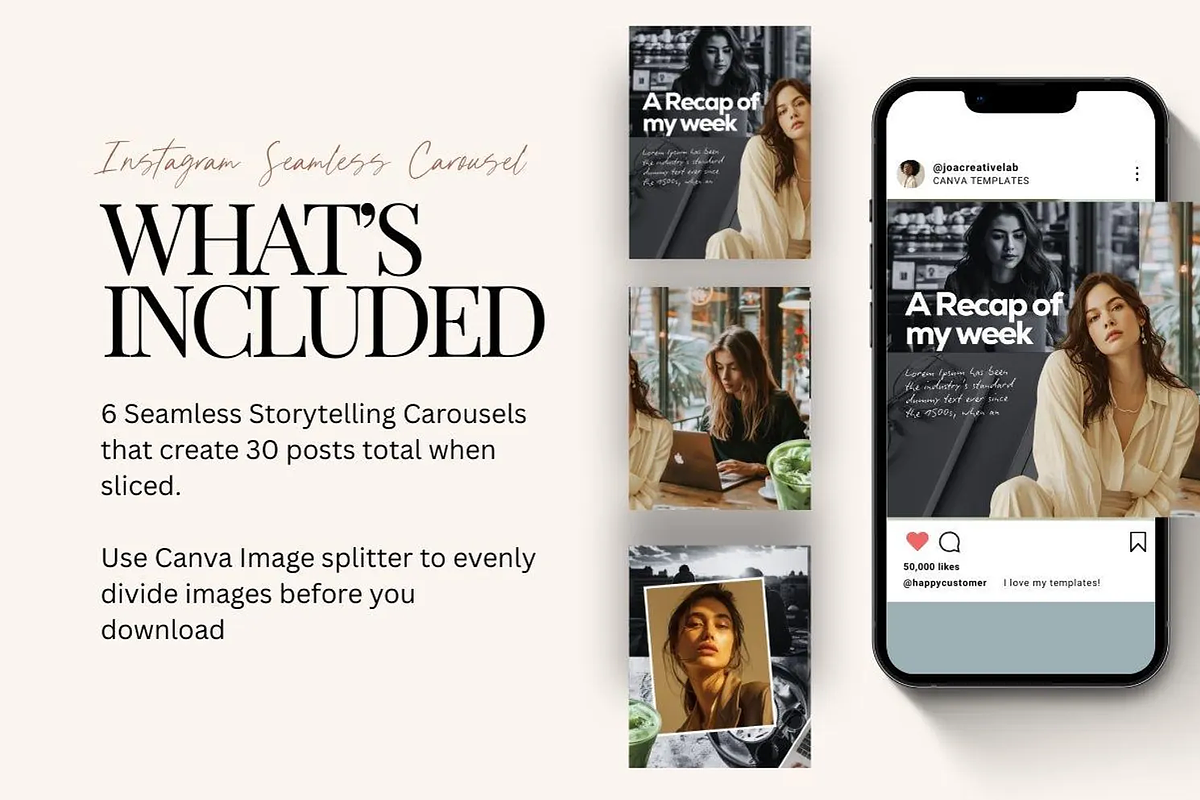 Canva Carousel Instagram Templates, a Graphic by JOA CREATIVE LAB (Photo 4 of 7)