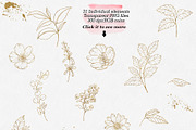 Gold Floral Graphic Collection, an Illustration by Elly Studio (Thumbnail 13 of 14)