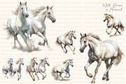 Watercolor Grey Horses & Landscapes, an Animal Illustration by Dazzling Art Boutique (Thumbnail 2 of 11)