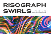 Risograph Swirls, a Texture Graphic by Like Magic Studio (Thumbnail 1 of 6)