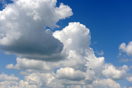 Blue sky background with white cloud stock photo containing nature and sky, a Nature Photo by Byrdyak