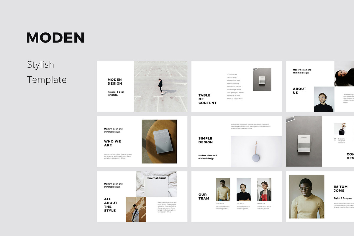 MODEN - Keynote Style Template, a Presentation Template by PixaSquare
