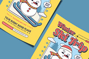 Retro Winter Ski Trip Flyer Template, a Flyer Template by Tiptop Graphic (Thumbnail 3 of 5)