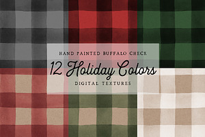 Holiday Hand Painted Buffalo Check