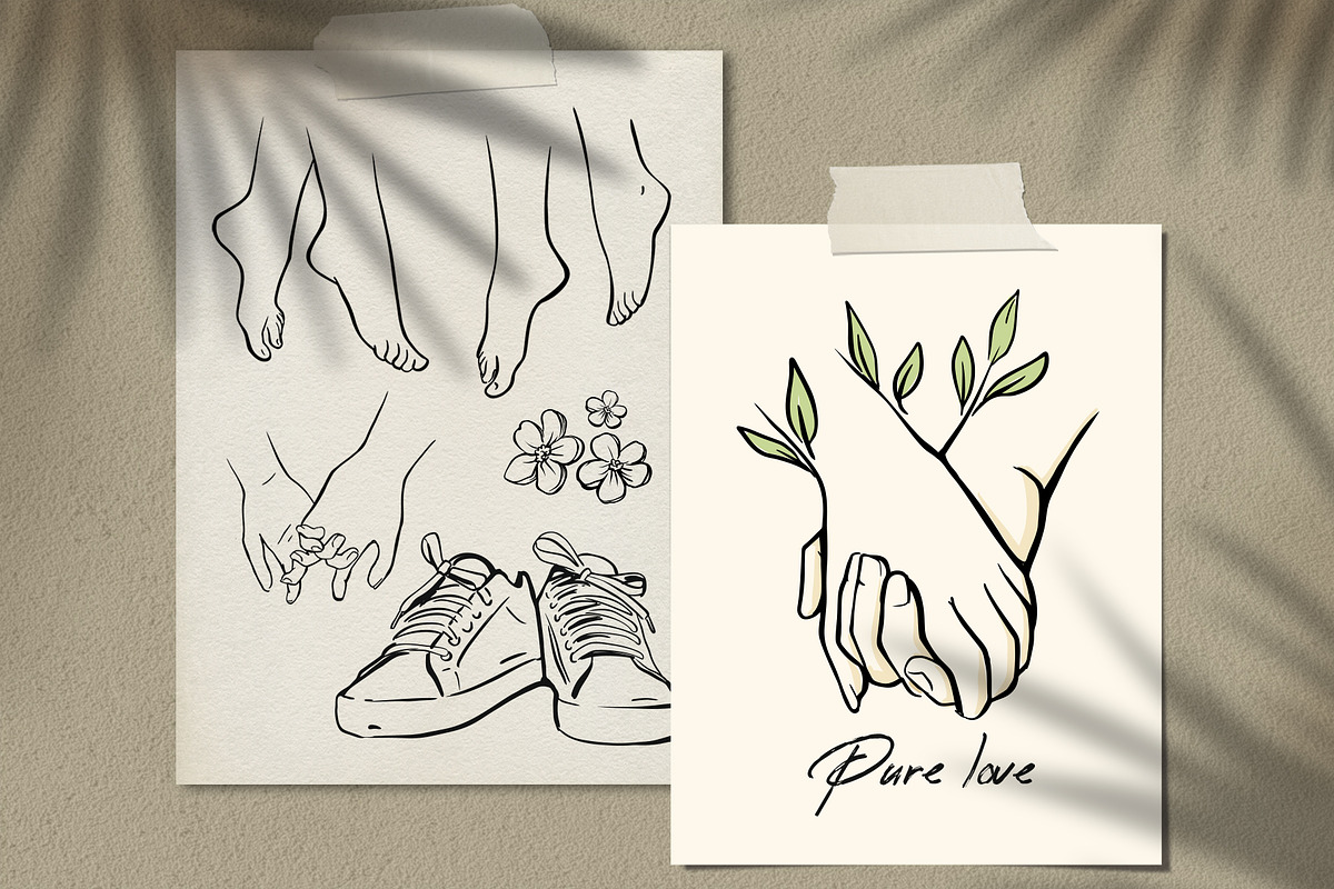 Woman & flower sketch. Female art., a Healthcare Illustration by bioraven (Photo 4 of 13)