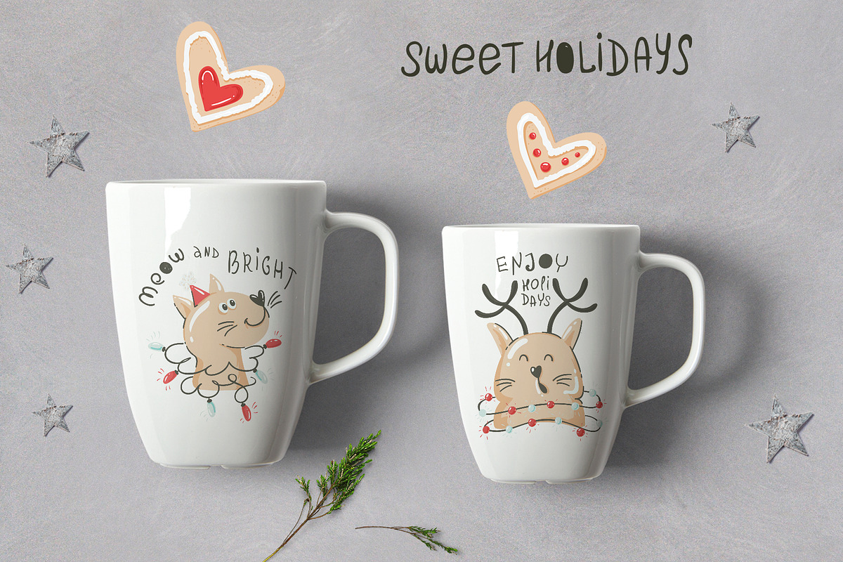 Christmas cats Collection, a Graphic by Nafanya (Photo 4 of 11)