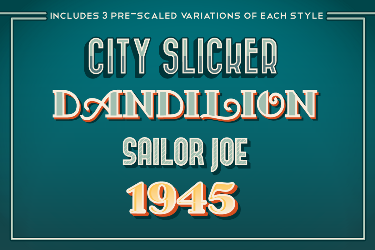 3D Vintage Graphic Style Pack, a Brushes & More by Vectricity Designs (Photo 3 of 5)