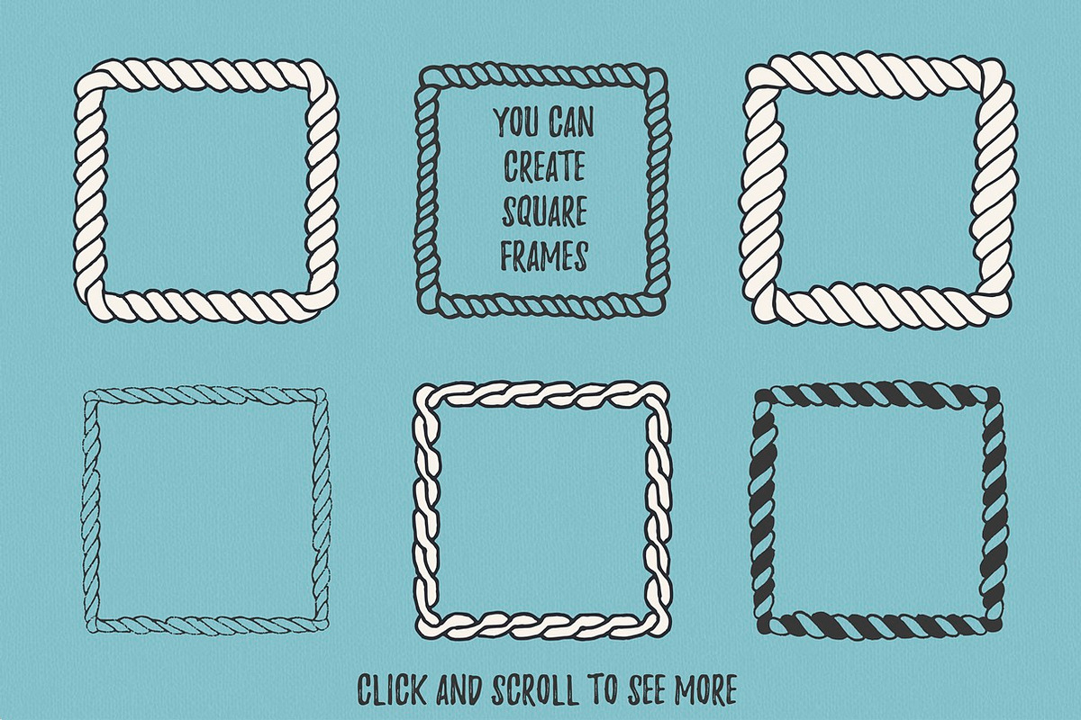 22 Vector Rope Brushes preview 5