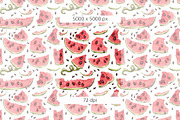 Watermelons Watercolor Pattern, a Pattern Graphic by Mazheika Store (Thumbnail 5 of 5)