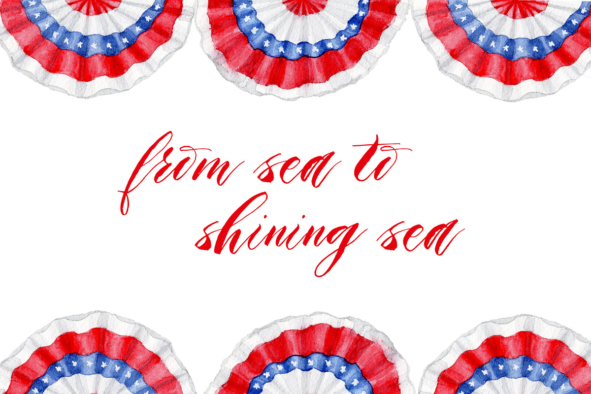 American Flag Watercolor Collection, an Illustration by One and Only Paper (Photo 7 of 7)