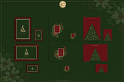 Floral Christmas Cards & Backgrounds, a Background Graphic by Euonia Meraki (Thumbnail 3 of 10)