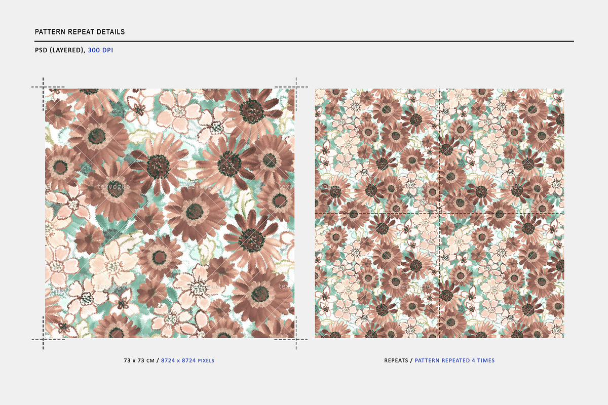 Krizantem Flower - Seamless Patterns, a Pattern Graphic by texvogue (Photo 3 of 18)