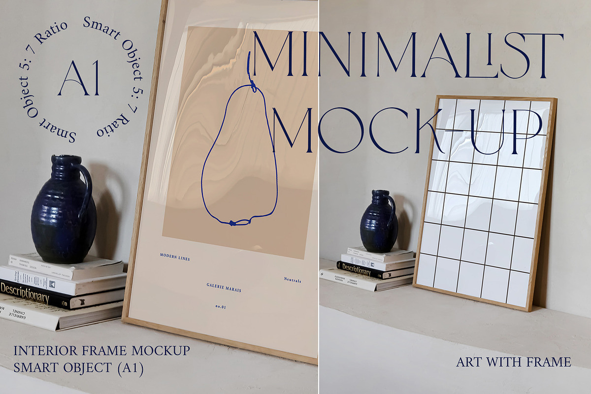 Art with Frame - Minimalistic Mockup, a Product Mockup by ArtwithFrame (Photo 2 of 6)