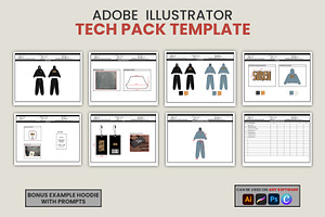 Adobe Illustrator Techpack Template