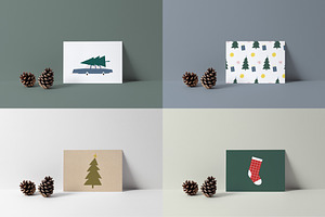 Christmas Card Winter Mockup Bundle