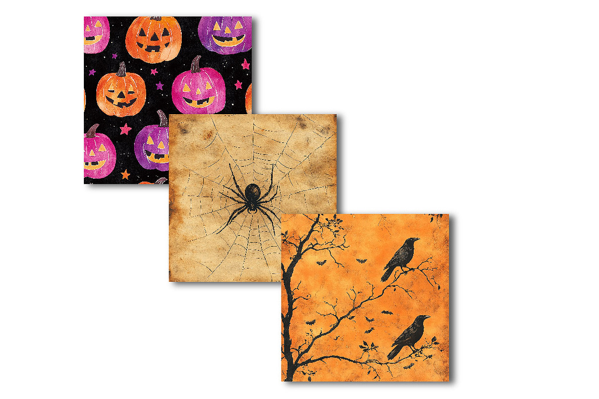 Halloween Scrapbook Papers, a Pattern Graphic by SinaCreation (Photo 4 of 5)