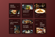 Gourmet Fine Dining Instagram Post, a Social Media Template by Annora Studio (Thumbnail 3 of 6)